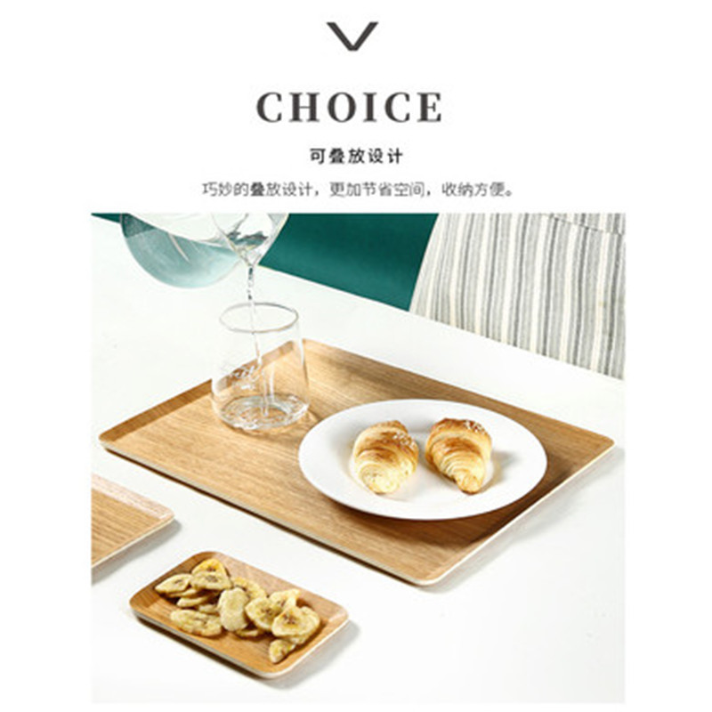 Fraxinus mandshurica bandeja de madera rectangular pastel de pastelería bandeja de pan Baking Shop Pantalla de pastelería placa plana de madera