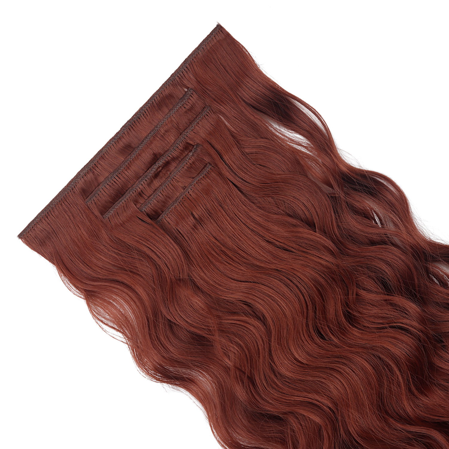 Extension per capelli lunghi e ricci con clip, stile europeo e americano, lunghezza 20 pollici, set da 5 pezzi, con effetto onda d'acqua._voghion.com