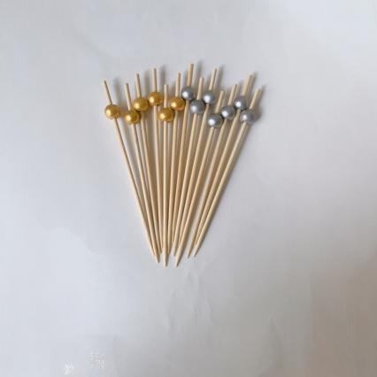 ゴールドビーズ使い捨てフルーツラベル装飾カクテルフルーツ装飾|undefined