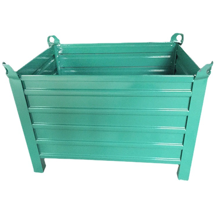 高强度钢材可堆叠箱耐用抗腐蚀金属紧固件箱用波纹板料箱周转箱