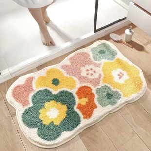 Cashmere-like Cute Bathroom Bathroom Bathroom Door Bedroom Bedside Absorbent Non-slip Floor Mat Home Plush Soft Di Xuan
