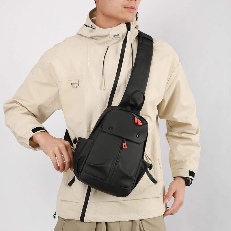 Bolso de pecho transfronterizo Bolso de hombro casual para hombre Bolso de mensajero de ciclismo de deportes al aire libre Bolso de moda de moda coreana