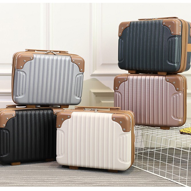 Retro 14inch Small Box Suitcase Mini Cosmetic Case Souvenir 16inch Suitcase Storage Password Boarding Case Retro 14inch Small Box Suitcase Mini Cosmetic Case Souvenir 16inch Suitcase Storage Password Boarding Case