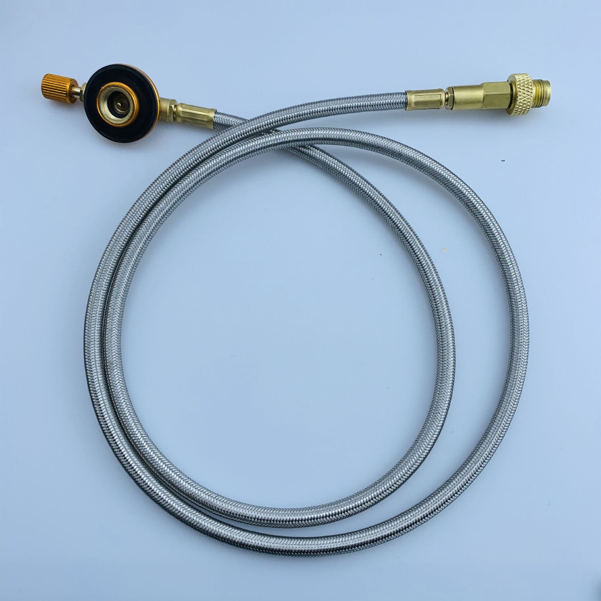 户外炉头延长管野营炉配件炉子加长管加长线连接管扁气炉快接7*16