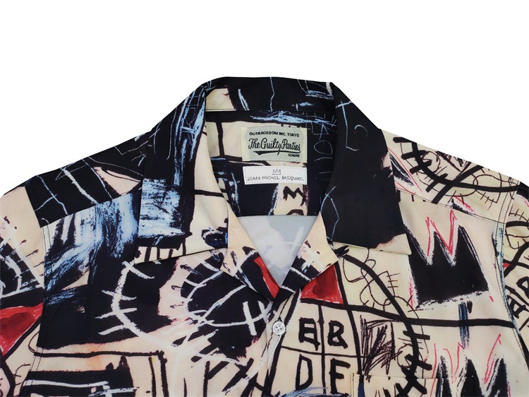 Camicia casual uomo basquiat heaven tokyo a maniche lunghe_voghion.com