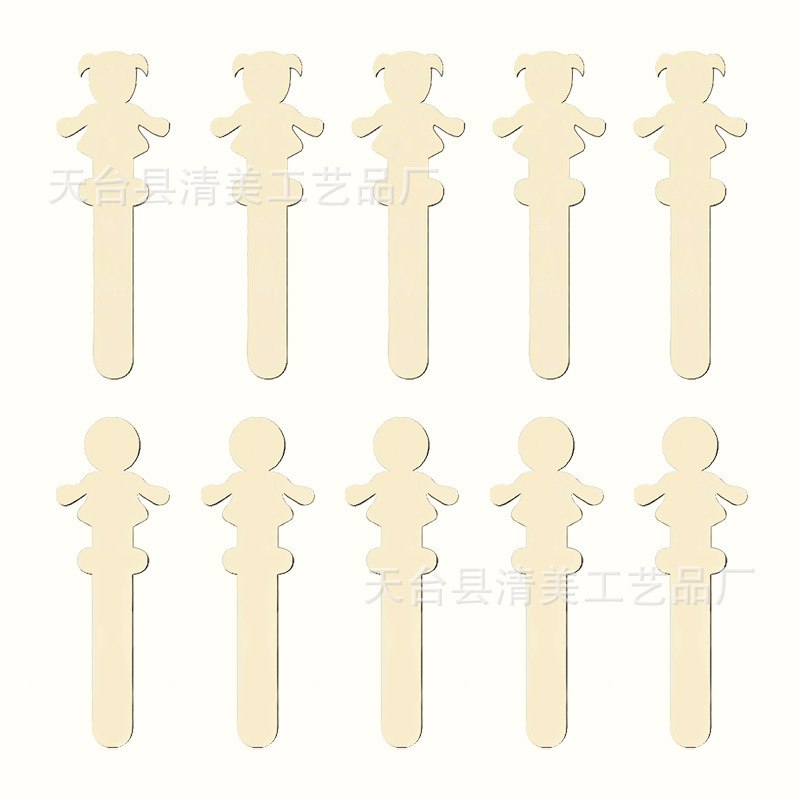 Graffiti de madera, mano, educación temprana para niños, pintura de bricolaje, stickman en blanco, piezas de madera, artesanías decorativas hechas a mano