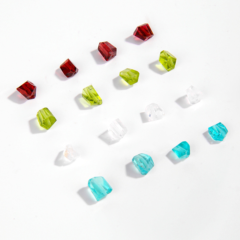 Natural Peridot Crystal Irregular Loose Beads Gray Garnet Blue Moonlight Faceted Beads DIY Bracelet Beads