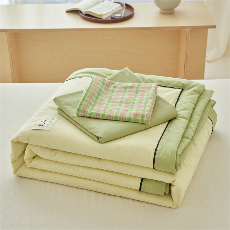 Edredón de aire acondicionado de algodón edredón fresco de verano edredón individual lavable a máquina en verano edredón de verano dormitorio de estudiantes edredón delgado núcleo 3