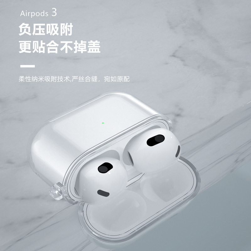 airpodspro2 ヘッドフォンケース Apple airpods4 保護カバー 1/2/4 世代プロ透明 3 ヘッドフォンケースに適しています|undefined