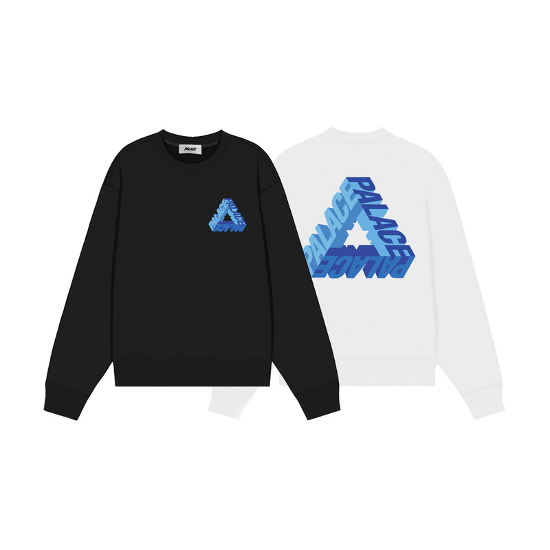 Palace British Street Fashion Brand Wang Yibo's Same Stereo Colorful 3D Letter Phantom Men's and Women's Round Neck Sweatshirt