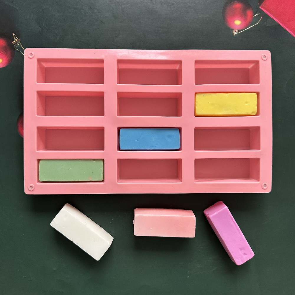 12 líneas 133 molde de silicona pastel helado pudín molde de postre jabón utensilios