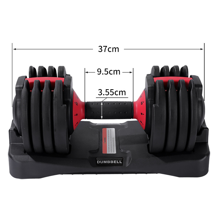9 Seviye Ayarlanabilir İç Dönerli Kavrama Dumbbells Seti 11.5 kg Orta Ayarlı 25 lb Çapraz Sınır
