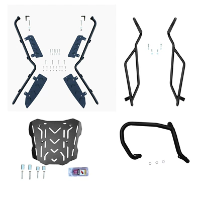 250 300 Spotlight Front | Motorcycle bumper - frosted-black-spotlight-front-bumper-rear-bumper-exhaust-lever-plate-tail-frame