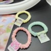 Cute cloth label Sanrio small intestine color tie hair ring hair ring candy color hair rope folds tsar jade dog rubber band