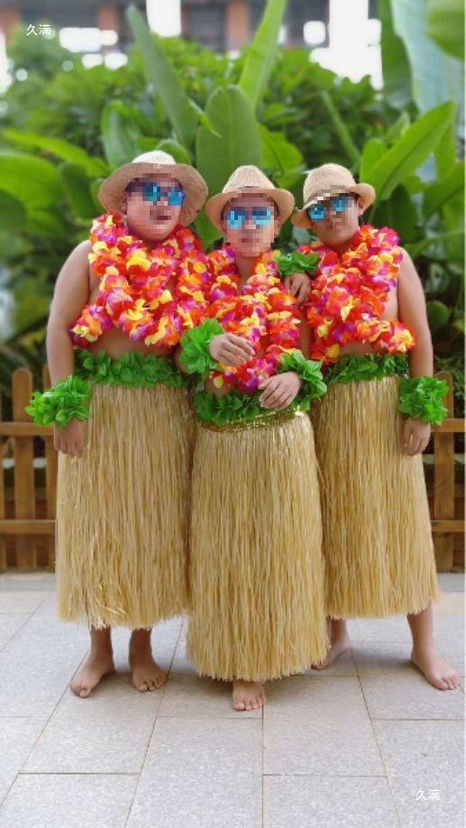 Hay 80cm falda de hierba hawaiana césped danza de hierba danza de grupo Moose