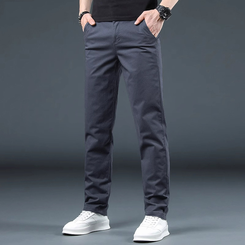 High-End Autumn and Winter Thick Stretch Casual Pants for Men, Versatile Light Luxury Casual Long Pants, Autumn Trend