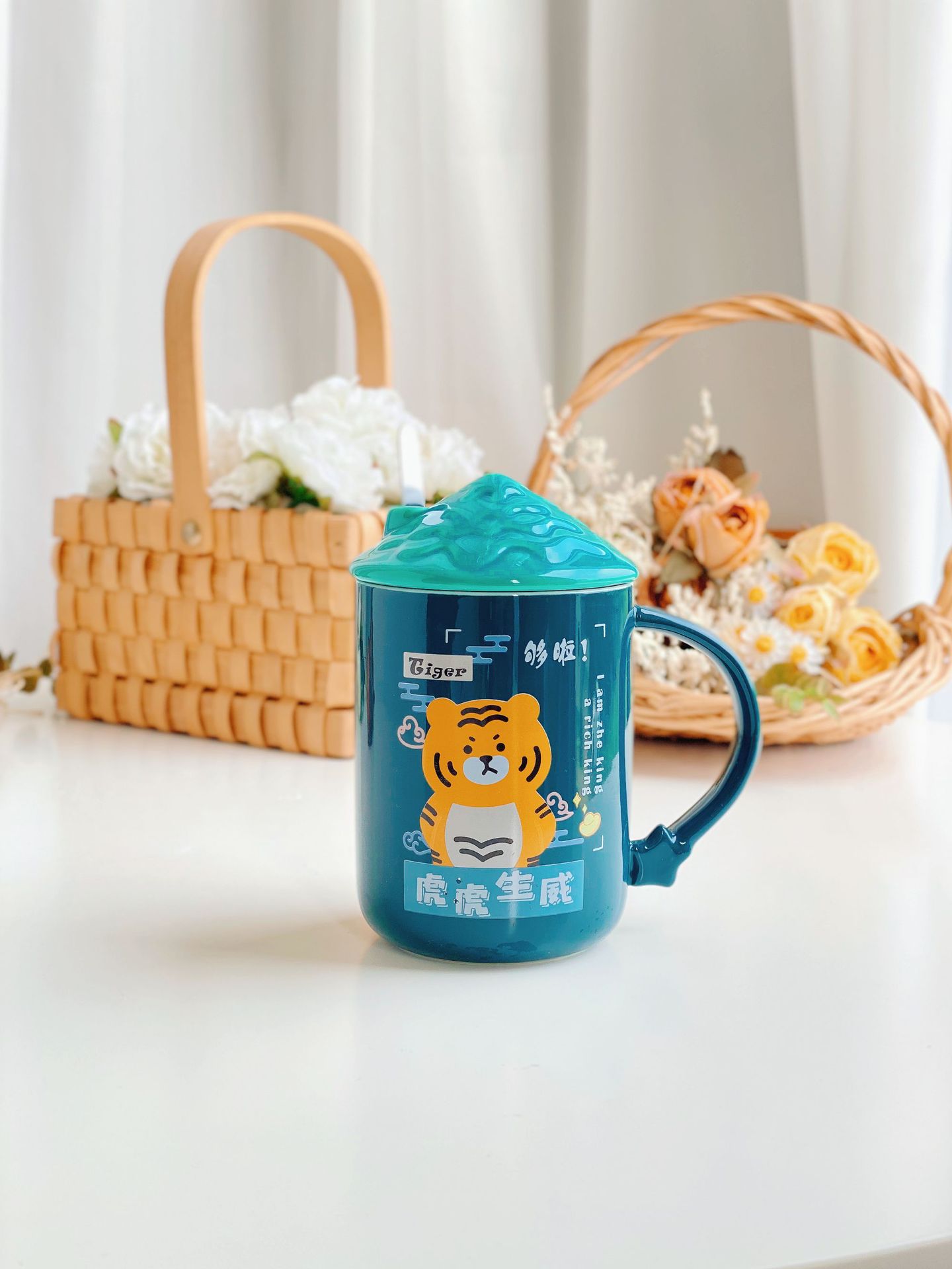 Cada 5 Yuan taza de cerámica taza de liquidación cantidad de stock no es mucho taza de café taza de agua taza de dibujos animados taza de desayuno