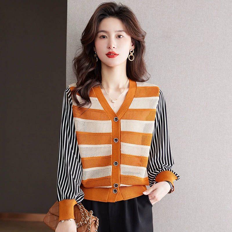 Autumn knitted cardigan, sweater, jacket