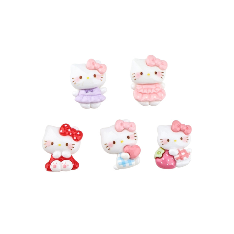 樹脂小物、光沢のある子猫、DIY手作りジュエリー、冷蔵庫用マグネット、携帯電話ケース、ヘアピン、ヘアアクセサリー、キーホルダー素材|undefined