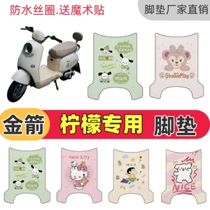 Golden Arrow Lemon Special Car Floor Mats, Decorative, Custom-Made for Electric Vehicles, Waterproof Silk Loop Floor Mats