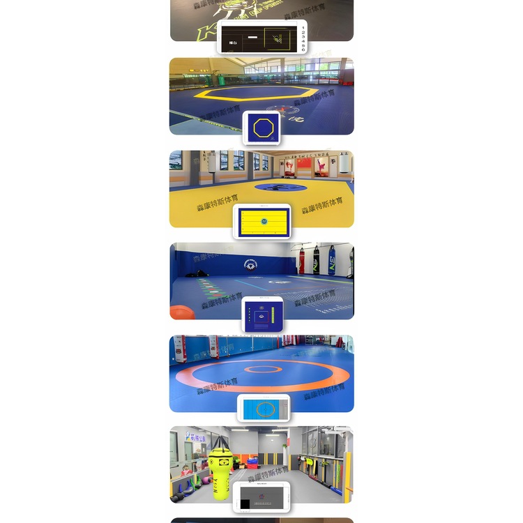 Fighting Fighting Roll Mat Jiu-Jitsu Taekwondo Martial Arts Mat Physical Fitness Indoor Bungee Climbing Protection Mat Wear-Resistant and High Temperature Resistant