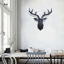 鹿頭裝飾壁掛北歐風格動物頭客廳餐廳服裝店牆面牆上裝飾品掛件