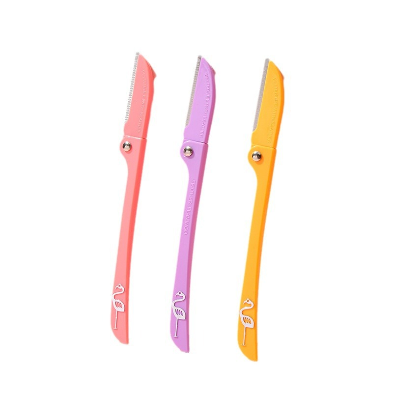 3 conjuntos de cuchillo de cejas de plástico afilado recto conjunto de cuchillo de cejas profesional cuchillo de cejas cortas cuchillo de cejas de belleza