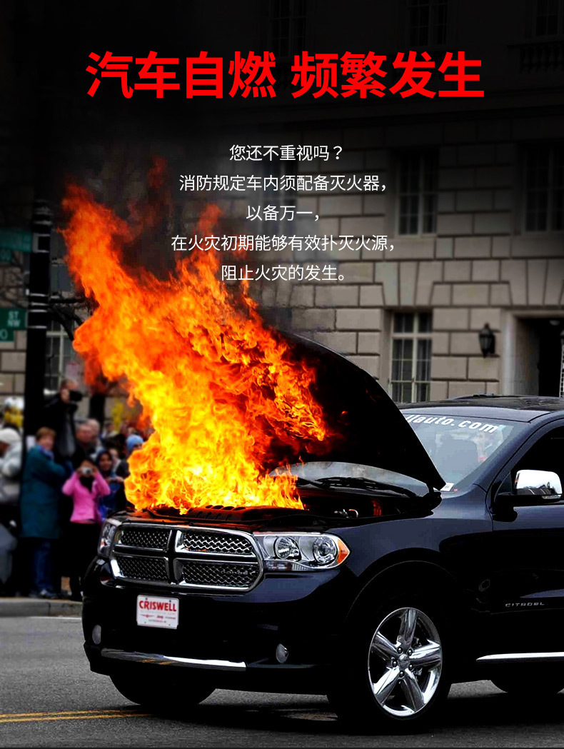 Flash Water-Based Fire Extinguisher 13B Car Fire Extinguisher 600ml Car Wholesale Small Portable Household Fire Extinguisher