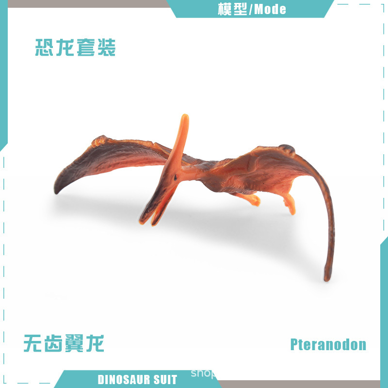 Modelos realistas de mini dinosaurios jurásicos transfronterizos: figuras de pterodáctilo, estegosaurio, parasaurolophus, velociraptor, therizinosaurus, ornithoraptor.