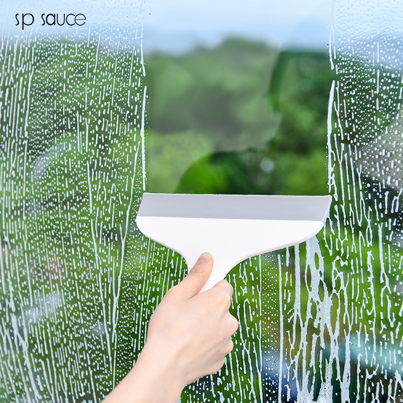 Handheld Glass Cleaning Tool for Home Bathroom, Silicone Squeegee, Water Scraper, Cleaning Tool