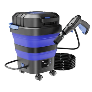 Folding Storage Water Tank Wireless Car Washing Machine High-Pressure Wheeled Electric Display Adjustable Gear Bucket-Type Cleaning Machine