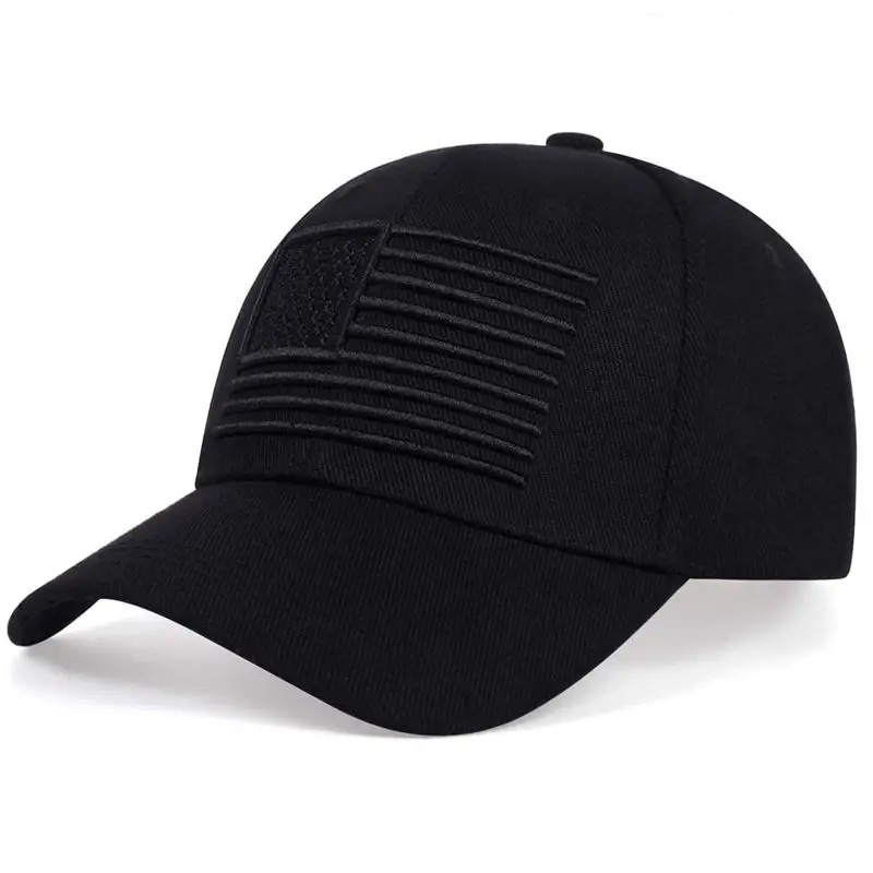 Nouvelle casquette de baseball de couleur unie pour la protection solaire en extérieur, casquette à bec de canard avec drapeau américain, chapeau de sport décontracté_voghion.com