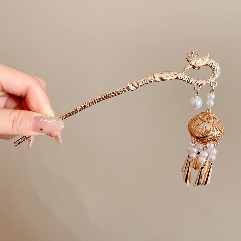 Estilo antiguo borla horquilla de las mujeres nuevo estilo chino mapache Han accesorios de ropa de alta calidad updo pelo Maxi falda horquilla paso agitar tocado