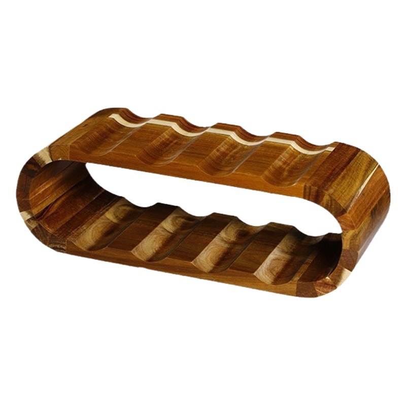Creative Wooden Wine Rack Wine Rack Home Light Luxury Small Desktop Red Wine Display Rack European Style Red Wine Display Rack