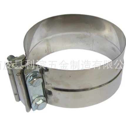 厂家批发不锈钢卡箍 单头实心强力卡箍 耐腐蚀汽车消声链接卡箍