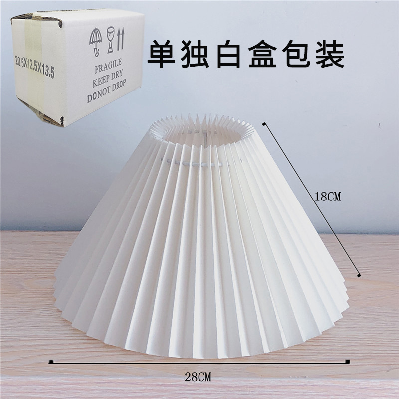 Fábrica directa tela plisada pantalla Shell boca inferior 28 Hotel dormitorio comedor lámpara de pared Accesorios