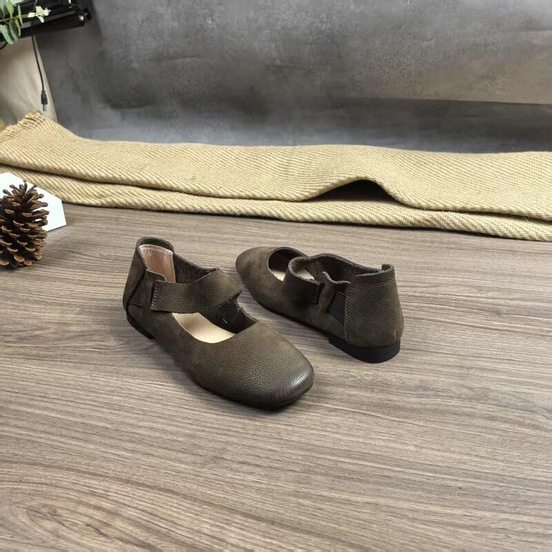 Versatile flat-soled soft-sole ballet shoes for women, vintage artistic commuter shallow single shoes, high-heeled Mary Jane shoes for outdoor wear Versatile flat-soled soft-sole ballet shoes for women, vintage artistic commuter shallow single shoes, high-heeled Mary Jane shoes for outdoor wear