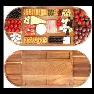 Wooden Steak Splicing Cutting Board Household Semi-Circular Tray Western Bread Cheese Plate Kitchen Cutting Board