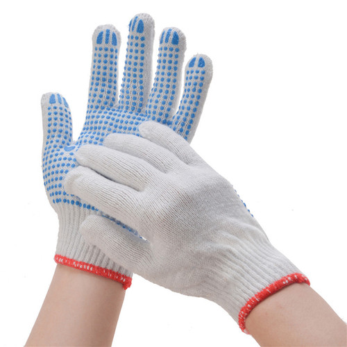 Pointed protective gloves, pearl cotton line gloves, work labor breathable point glue gloves, thick work labor protective gloves