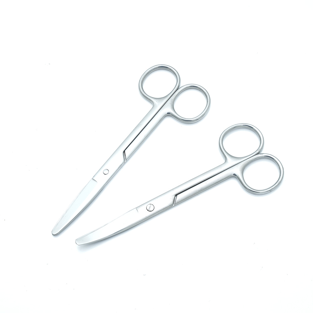 Tijeras de acero inoxidable tijeras quirúrgicas ordinarias tijeras de belleza tijeras de gasa quirúrgica tijeras anatómicas de laboratorio 14cm punta recta