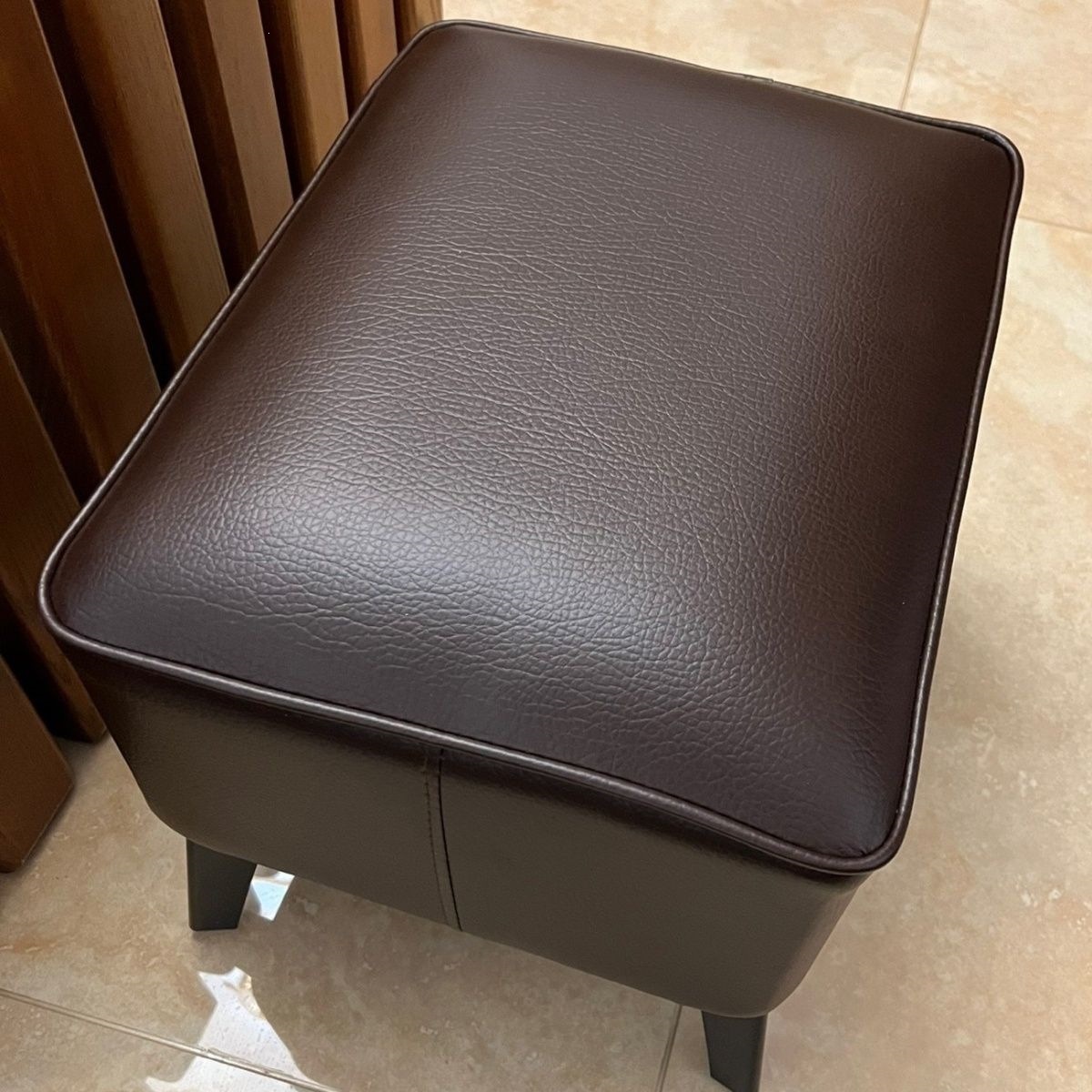 Small Stool for Living Room, High-End Soft Leather Stool for Home Use, Low Stool for Sofa, Shoe-Changing Stool, Sofa Footrest, Fitting Room Bench