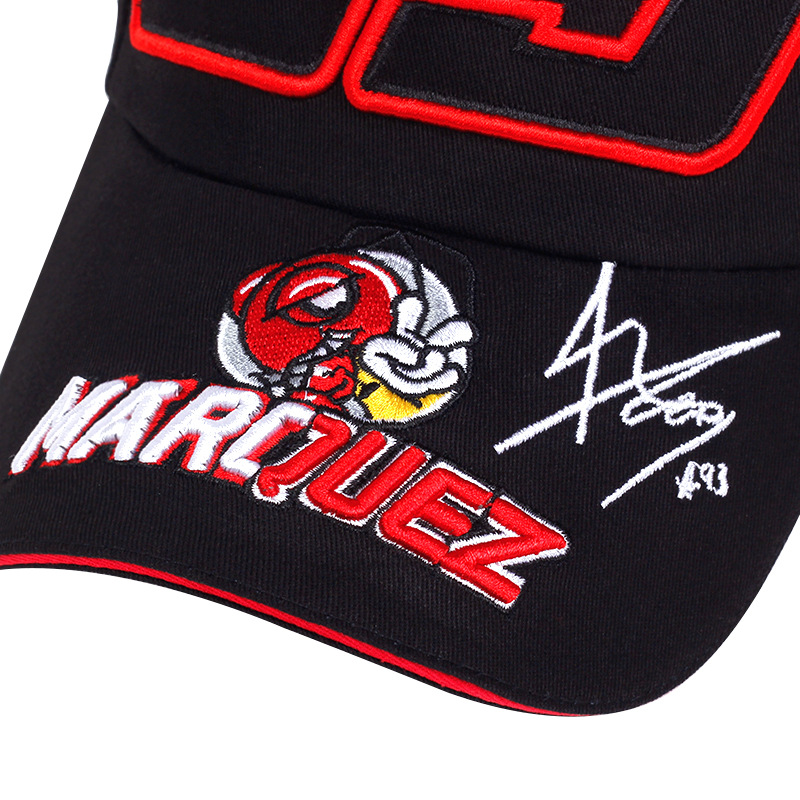 Sports Motorcycle and Women's Leisure Baseball Men's Outdoor Racing Digital Embroidered Duck Tongue Hat_voghion.com