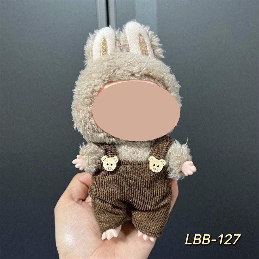 Labu bob11 ropa de muñeca labubu 15cm muñeca de marea osos pantalones 10cm conjunto bjd image 35