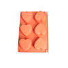 Spot 6 -hearted silicone cake mold DIY mold love jelly/biscuit silicone mousse mold