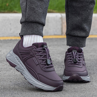 Wide Fat Feet Shoes for the Elderly Women's Autumn Leather Waterproof Sports Thumb Valgus Soft Bottom Non-slip Middle-aged and Elderly Walking Shoes for Mothers