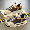 Low sneakers for boys for leisure, sports footwear, sports shoes with velcro, trend of season