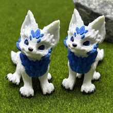 3D打印多色小狐狸关节可活动桌面装饰摆件儿童节日礼物