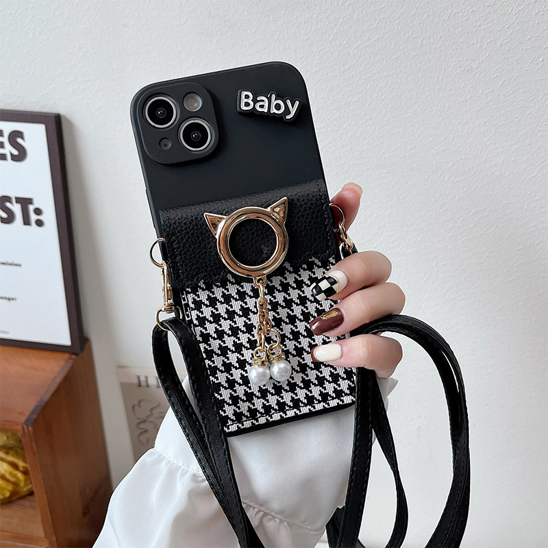 Protective Phone Case With Bow Lanyard For Iphone Models_voghion.com