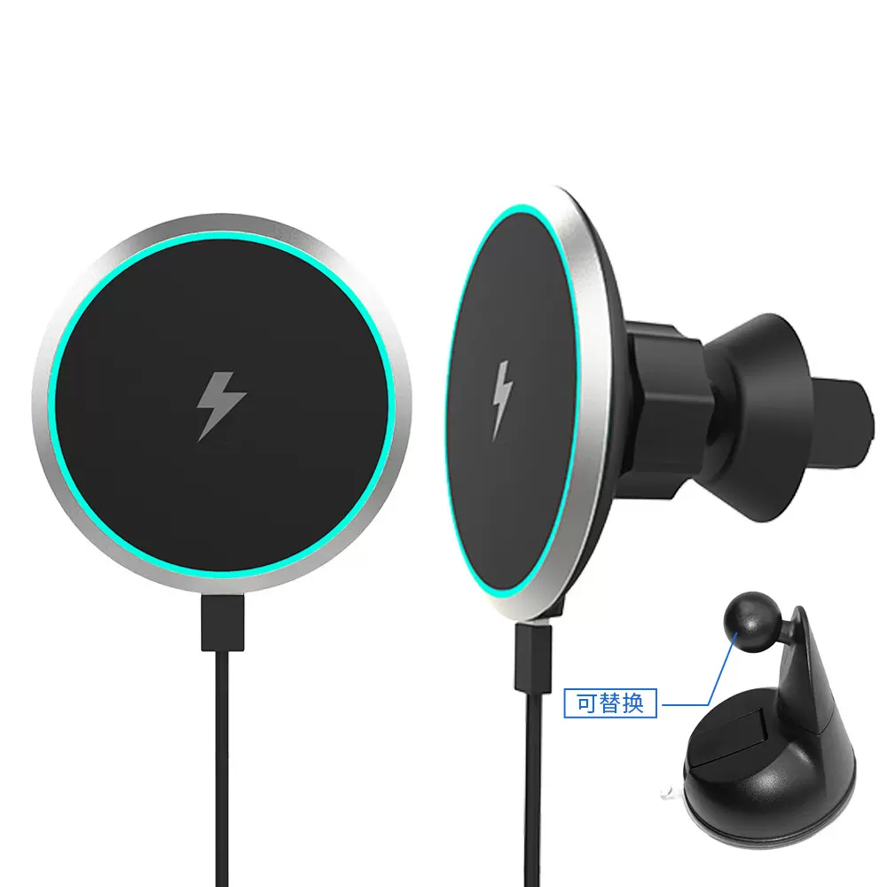 magsafe磁吸车载无线充电器适用苹果手机智能车用仪表台吸盘支架