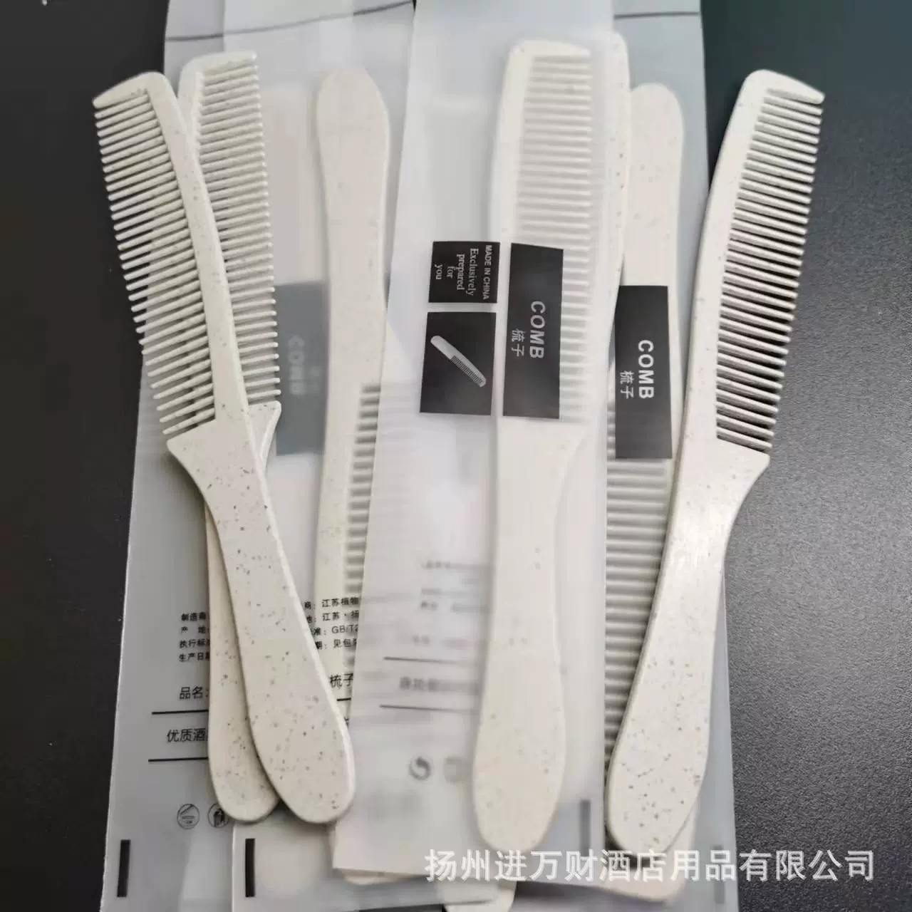 Отель одноразовые соломенные гребень отель одноразовые банановые гребень Расческа мягкая пленка упаковка оптом